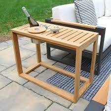 Outdoor Side Table With Ice Bucket