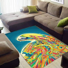 aliens xenomorph abstract art area rug