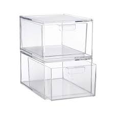 stackable clear plastic organizer