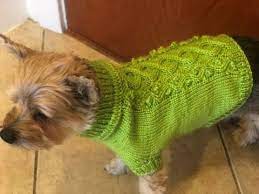 Diy Knit Cable Design Dog Sweater With