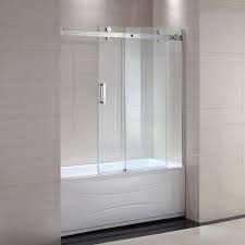 Sliding Trackless Tub And Shower Door