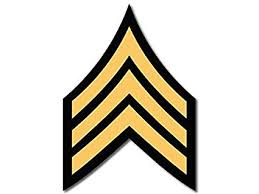 American Vinyl Army Rank Sgt Sergeant Chevron Shaped Sticker Ssi United States Military