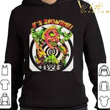 The hood has eye holes so you don't stumble and trip while you are haunting your friends. It S Showtime Funny Beetlejuice Halloween Shirt Hoodie Sweatshirt Longsleeve Tee