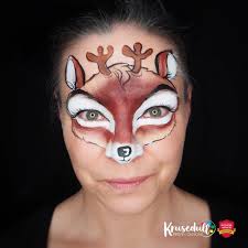 easy reindeer face paint tutorial step
