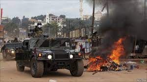 The explosions were reported near kampala's parliament and at the central. Uganda Riots Break Out On Kampala Streets Bbc News