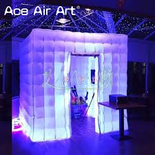 Us 460 0 2 4m Stand Classical Square Balloon Tent Infaltable Photo Cube Booth Selfie Station Booth With Foldable Curtains Ande Rgb Lights In Toy
