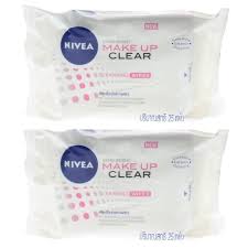 nivea make up clear cleansing wipes 2 packs of 25 wipes total 50 wipes