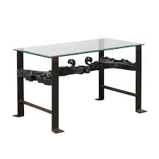 Black Wrought Iron Coffee Table With