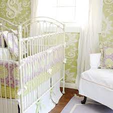 Purple And Green Crib Bedding