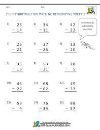 4 digit subtraction with regrouping borrowing 9 worksheets. Two Digit Subtraction Without Regrouping