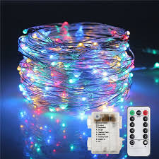 5 10m Waterproof Remote Control Fairy Lights Battery Operated Led Lights Decoration 8 Mode Timer String Copper Wire Christmas Led String Aliexpress
