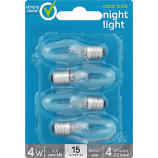 Simply Done Light Bulbs Night Light Clear 4 Watts Batteries Lighting Market Basket