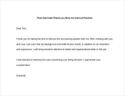 8 Post Interview Thank You Notes Free Sample Example