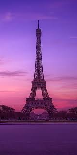 Eiffel Tower France Paris Purple