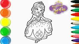 Dessin et coloriage princesse sofia/ draw and color for kids ##TT95  #Timonstre Tv - YouTube