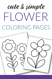 Free, printable mandala coloring pages for adults in every design you can imagine. Simple Flower Coloring Page Cute Flower