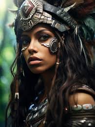 beautiful woman model posing in jungle