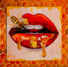 honey lips painting by elena averina