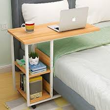 Use slim pine boards to create the design of your choice between the legs (this diyer added in a board at the bottom between each pair of side legs and the entire interior design on each side), then paint everything. Bedside Notebook Stand Laptop Desk Breakfast Table Tablet Holder With Storage Space Cart For Smal In 2020 Side Tables Bedroom Home Office Furniture Small Space Bedroom