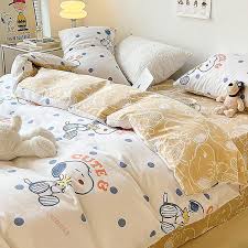 Snoopy Cartoon Bed Sheets Pillowcase 3