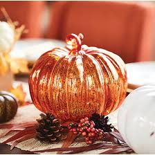 Holiday Living Lighted Glass Pumpkin