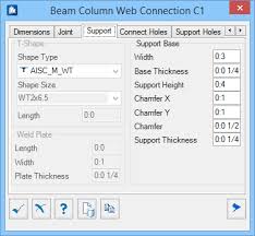beam column web connection c1 support tab
