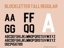 blockletter tall font family