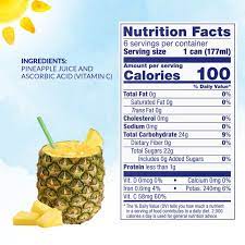 canned pineapple juice 6 pack 6 floz