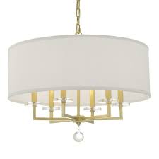 Transitional Chandelier In Aged Brass