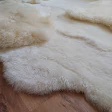 designer modern natural sheepskin rug