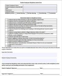 Free 9 Disciplinary Action Form Samples In Pdf Word