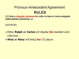 Pronoun Antecedent Agreement Ppt Video Online Download