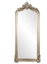 silver leafed wall mirror full length