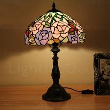 rose lamp shade retro 12 inch stained