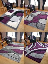 modern grey purple rugs mat large small