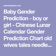 Baby Gender Prediction Boy Or Girl Chinese Lunar