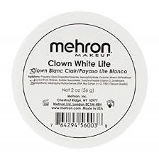 clown white lite make up by mehron