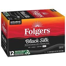 folgers coffee dark black silk k cup