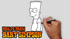 how to draw bart simpson simple video