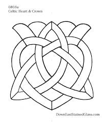 Celtic Heart Stained Glass Pattern