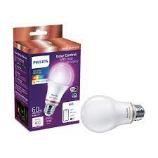 Control instantly via bluetooth in one room light bulb type: Philips Color And Tunable White A19 Led 60 Watt Equivalent Dimmable Smart Wi Fi Wiz Connected Wireless Light Bulb 562702 The Home Depot