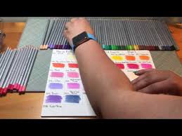 Marco Raffine Colored Pencils Review And Color Chart Youtube