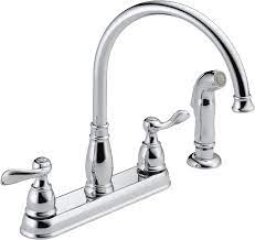 In spite such unique design, the. Delta Windemere 2 Handle Kitchen Sink Faucet With Side Sprayer In Matching Finish Chrome 21996lf Touch On Kitchen Sink Faucets Amazon Com