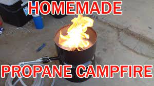 diy homemade lp gas fire pit barrell