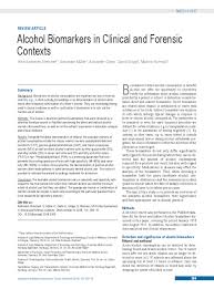 Alcohol Biomarkers In Clinical And Forensic Contexts 04 05