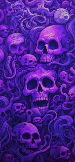 trippy skulls purple wallpapers skull