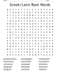 greek latin root words word search