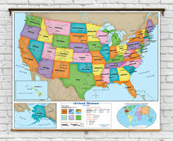 Make your own interactive visited states map. United States Early Learner Classroom Style Map From Academia Maps