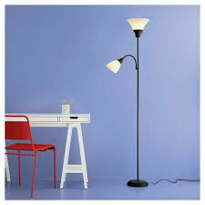 Room Essentials Torchiere Floor Lamp With Task Light Black For Sale Online Ebay