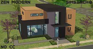 mod the sims zen modern house no cc